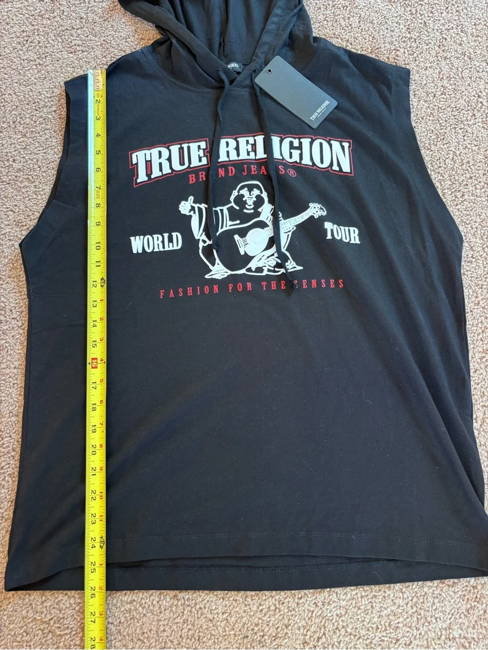 True Religion sleeveless hoodie tank